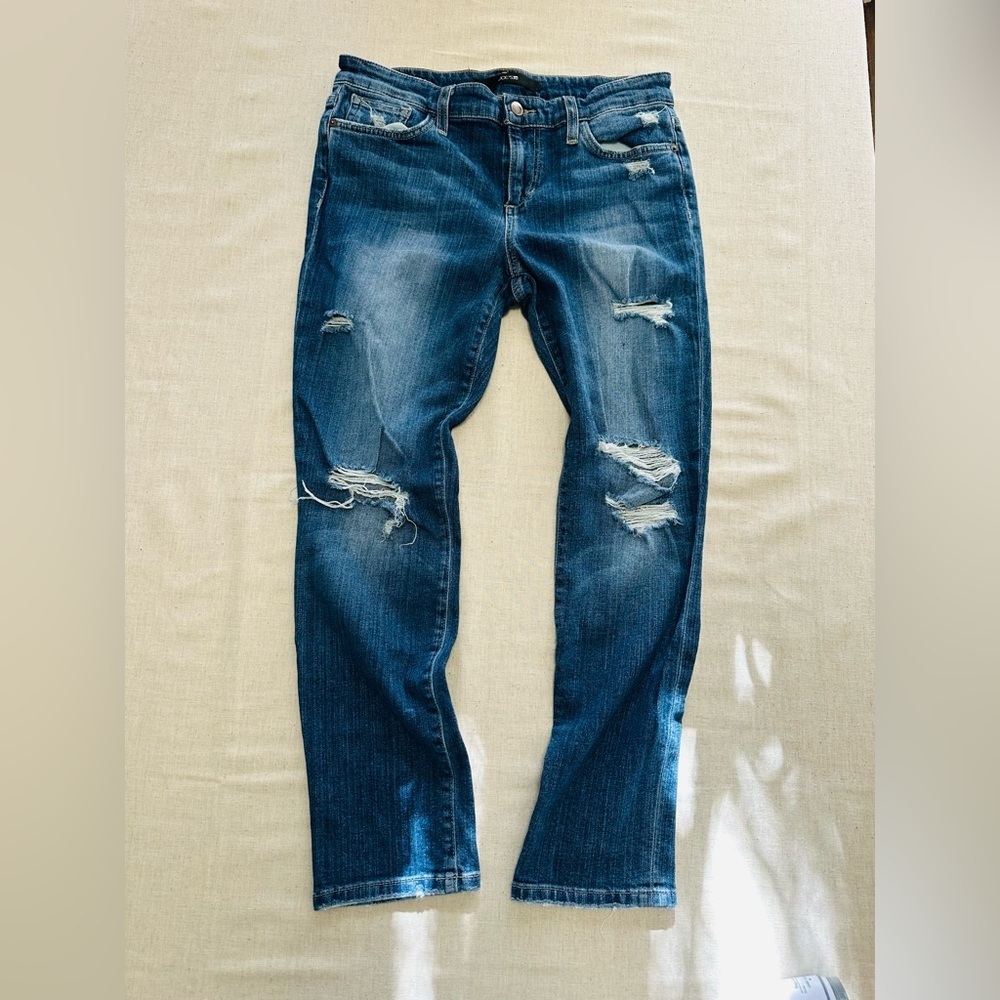 Joe’s Jeans Classic Blue Distressed Ankle KEAGAN Women’s Jeans Size 29